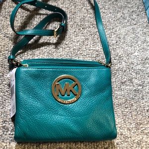 Michael Kira Fulton Crossbody- Aqua